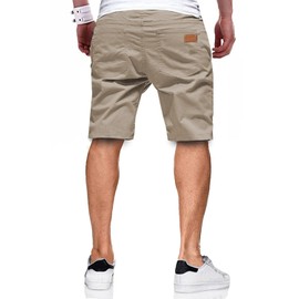 JMIERR Mens Casual Shorts - Cotton Drawstring Summer Beach Stretch Waist Twill Chino Dress Golf Shorts with Pockets Short Pants for Men 7 Inch Inseam, US 32(S), S2 Brown 2