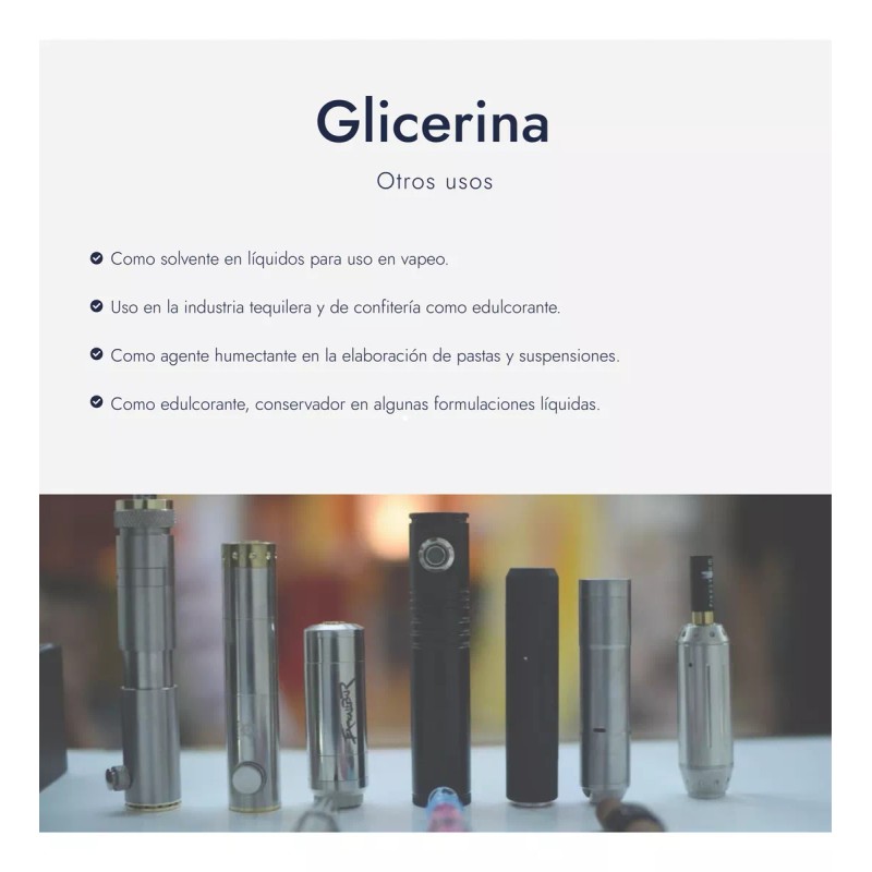 Hebbe Cosmetics Glicerina + Propilenglicol Cosmetico Alimenticio 500 Ml