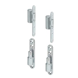 VORMANN Repair tape, door hinge, screw-on tape, room door hinge, interior door hinge, renovation tape, for screwing on frame and wings, set of 2, galvanised steel, 83 x 15 mm