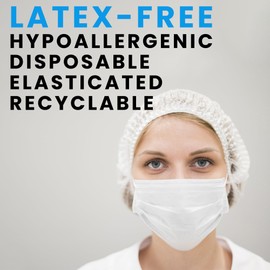 Super Guard Hair Nets for Catering – Disposable Bouffant Caps – Double Stitched Mob Caps – Non-Woven Elastic Hair Net Caps – Hair Cover Caps for Food Handling and Service (Pack of 100)