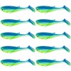 Bwilixiumei 10Pcs Soft Plastic Fishing Lure - Paddle Tail Swimbaits