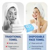 Disposable Face Towel - 4 Pack 200 Count, JOMWEN Unscented