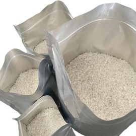Rice Storage Bag, 11.0 lbs (5 kg), 17.6 lbs (8 kg), 22.0 lbs (10 kg), Large, Rice Storage Container, Aluminum Bag, Zipper Included, Zipper Storage, Blackout Bag (6 Sets Large: 3XL x 2, XL x 2)