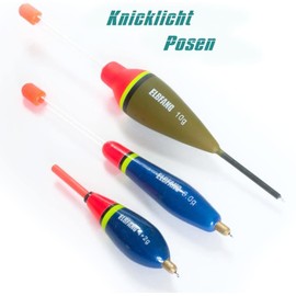 elbfang 20 Piece Float Set | Glow Stick Floats Locking Floats Running Floats | Float Set for Fishing