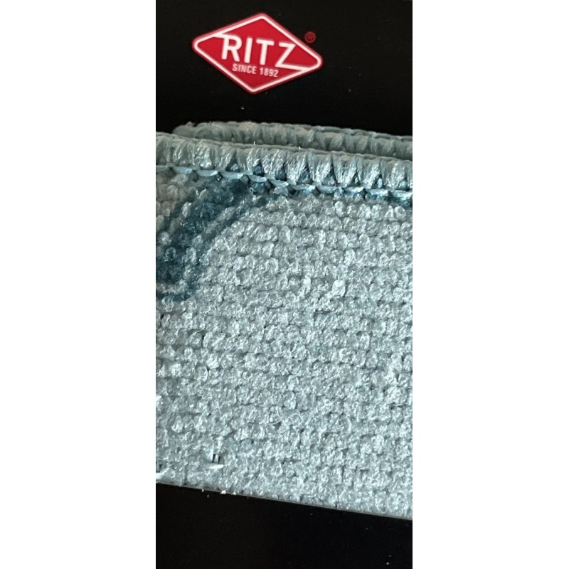 Ritz Trellis Print Reversible Mat Fast Drying Aqua Blue Folds