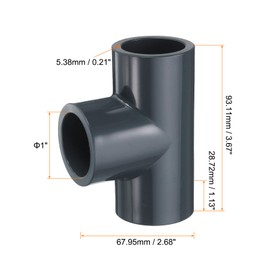 QUARKZMAN Tee PVC Fitting 1" 3-Wege-Verbinder Möbelbauqualität Rohrkupplung Ellbogenarmaturen für Abwasserrohre Wasserzufuhr Bauen Garten