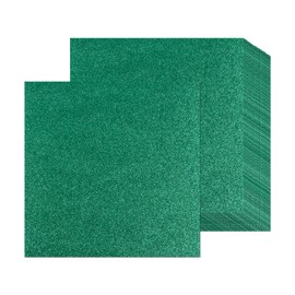 12 Sheets Green Glitter Cardstock Paper 30 x 30cm, Thick Glitter Craft Paper 250gsm Sparkle Cardstock for Scrapbook DIY Art Project Greeting Cards Wedding Birthday Party Decoration (Green)