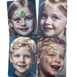 HNShining Makeup Painting Practice Board,Face Paint Practice Board,Reusable Painting Exercise Template,Stage Makeup Painting Tool,Display for Stage&Home Makeup Painting (2)