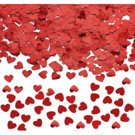 Valentines Red Heart Confetti, Valentines Love Confetti, Red Heart Shaped Confetti, Valentines Confetti Biodegradable Eco-friendly for Wedding Valentine's Day Birthday Party Decorations 30g