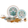 SET OF 6 Morris Garden Porcelain Dessert Plates Floral Bone