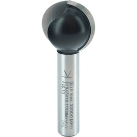 ENT Ball Groove Cutter TC Shank (C) 8 mm, Diameter (A) 19,05 mm, B 18,2 mm, F 9,5 mm, D 32 mm