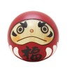 Usaburo Sosaku Kokeshi Doll Happy Daruma Red Color