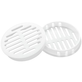 12 PCS Plastic Snap-On Mesh Air Vent Covers for Bathroom, Cabinet and Wardrobe (White)
