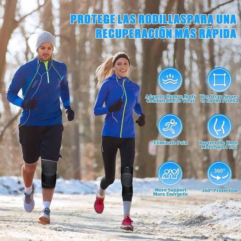 1 Par Rodilleras Elásticas Deportivas Compresion Para Gym