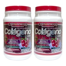 Colágeno Hidrolizado Glucosamina Biotina Arándano 2 Pzs