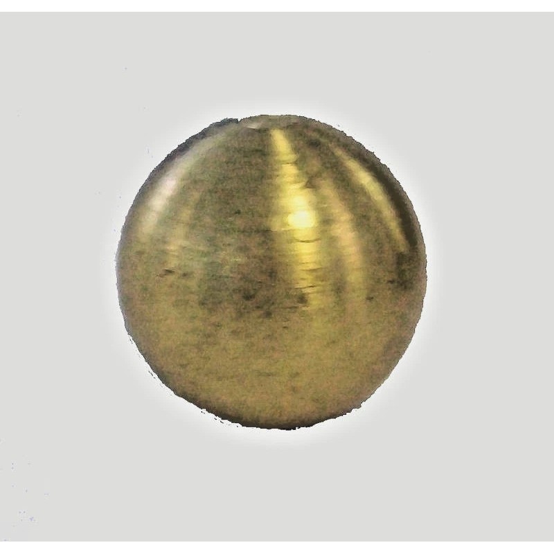 1 1/4" UNFINISHED BRASS BALL WITH 3/8" THREADED HOLE TV-371