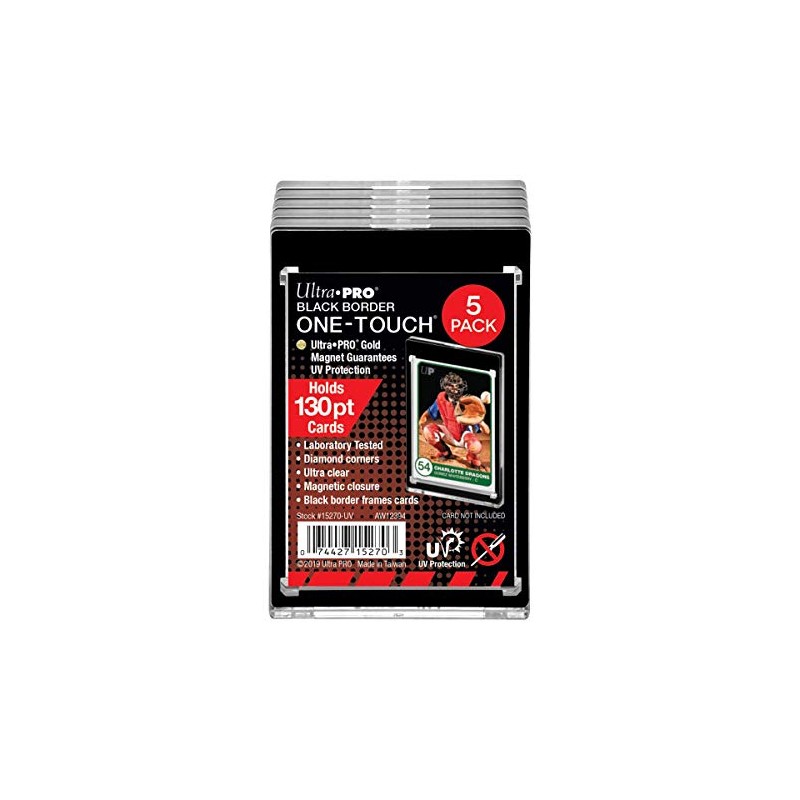 Ultra Pro 15270-130PT Black Border UV One-Touch Magnetic Holder (5