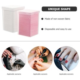 SMASOLO Toallitas sin Pelusa para Uñas y Limpieza de Botellas de Pegamento para Extensiones de Pestañas, Tela No Tejida, Paquete de 2 Cajas para Uso Profesional y Personal