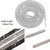 BYERUITE 1 Pair Rhinestone Shoe Laces, 15.8 Inches Glitter Ropes