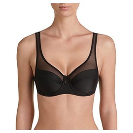 DIM Women - Generous Classic Bra x1 | Perfect Support for Bigger Cups | Thick Stretch Microfibre | U-Back and Wide Straps | Modern Look and Absolute Comfort Black 34C