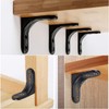 12PCS Black Shelf Brackets for Wall Shelves – 2 x
