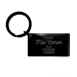 Sarcasm Mail Carrier Keyring Christmas Gifts for Mail Carrier, This Mail Carrier is a Fucking Legend Rude Keychain epic Mail Carrier Funny Christmas Birthday Mail Carrier Gifts for Men Women fa
