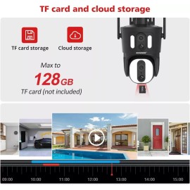 BOAVISION 4K 4G LTE Cellular Solar Security Camera Wireless Outdoor Dual Lens SD300-4G