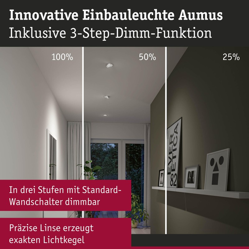 Paulmann 92253 EBL Set Aumus Swivelling 3-Stepdim LED 1x 750lm