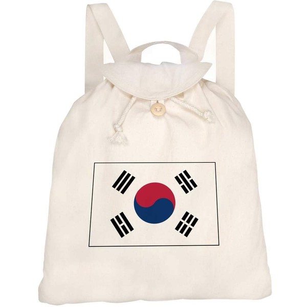 Azeeda 'South Korea Flag' Canvas Rucksack/Backpack (RK00010668)