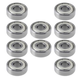 Briny River Pack of 10 Deep Groove Ball Bearings with Double Shielding for 607 2Z SKF 607 ZZ IBU KOYO NTN 7 x 19 x 6 mm