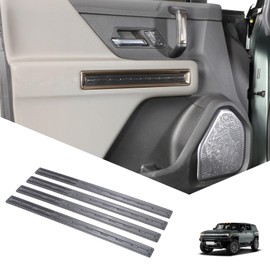 Aotumcer Anti-Kick Door Panel Strip Trim for 2023-2025 2026+ Hummer EV Accessories SUV/Pickup Truck Car Interior Door Panel Logo Molding Trim Decoration Sticker 4PCS