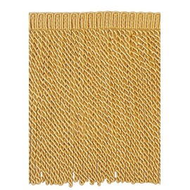DÉCOPRO 9" (22.5cm) Long Traditional Bullion Fringe Trim with Fancy Knitted Header (Style# BFS9) Light Gold #B7 (Light Yellow Gold) Sold By The Yard (36"/3 ft/0.9m)