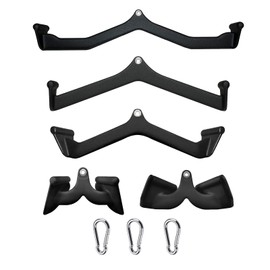 BLUSLM LAT Pulldown Attachments, LAT Bar Cable Machine Attachment,T-bar V-bar, LAT Pull Down Bars, Back Tricep Bar Strength Training Handle for Home Gym Fitness (Style 04)