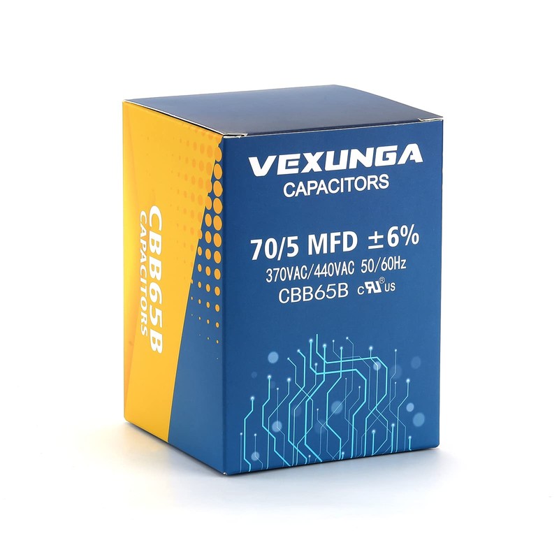 VEXUNGA 70/5 uF 70+5 MFD 370VAC or 440VAC Dual Run