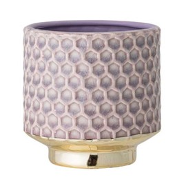 Nordring Ceramic Flower Pot Goldy - colorful Planter, Pot for plants, sukkulents Size M (12,5 cm ø) Dia 5-1/8", Stoneware, mauve