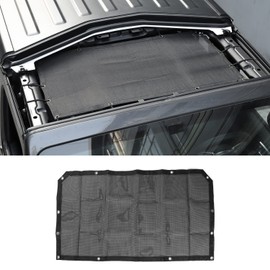 RT-TCZ - La cubierta frontal de malla proporciona protección solar UV para el techo para Jeep Wrangler JL JLU y Gladiator JT 2018-2024 (negro)