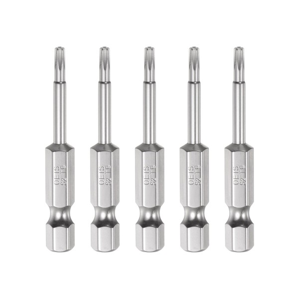 HARFINGTON 5Pcs Security Torx Bit 1/4" Hex Shank 2" Long