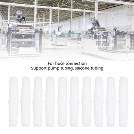 Tissting Pack of 10 Mender Joint Adapter, Plastic Hose Nozzle, with Same Barb, Hose Connector, Straight Union Adapter Fitting for Air, Water (6-6 mm Direct)