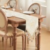 TOPLUXE Table Runner with Tassels, Jacquard Table Runner for Dining