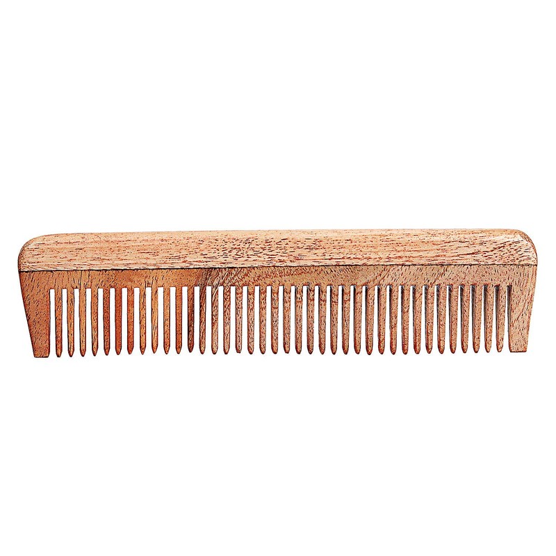 SVATV Handmade NEEM WOOD Detangling Comb for Thick, Curly and