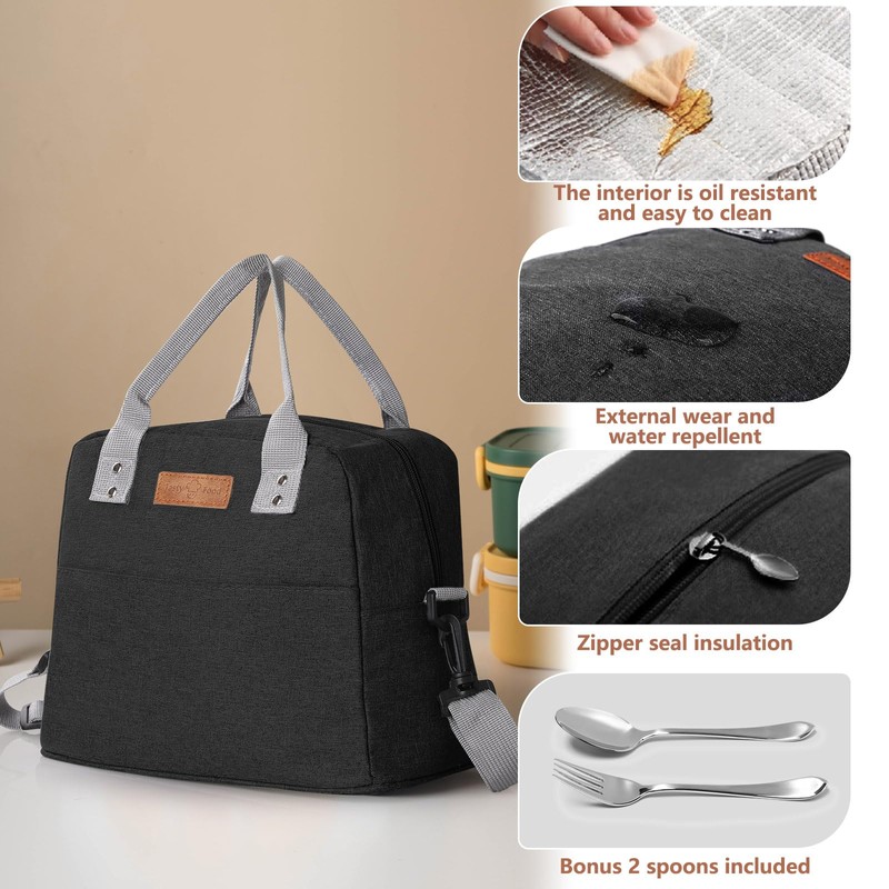 GeeRic Cooler Bag, Thickened Lunch Bag, Insulated Lunch Bag, Portable