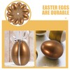 HEMOTON 10pcs Golden Plastic Easter Eggs, 2.95 Fillable Easter Eggs