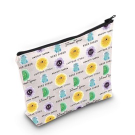 PYOUL Fantasy Book Inspired Gift Nerd Anxiety Caffeine Introvert Spren Makeup Bag Reader Reading Cosmetic Bag Bookish Merch, Introvert Spren Bag