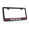 Nissan Kicks UV Printed Black Plastic License Plate Frame with
