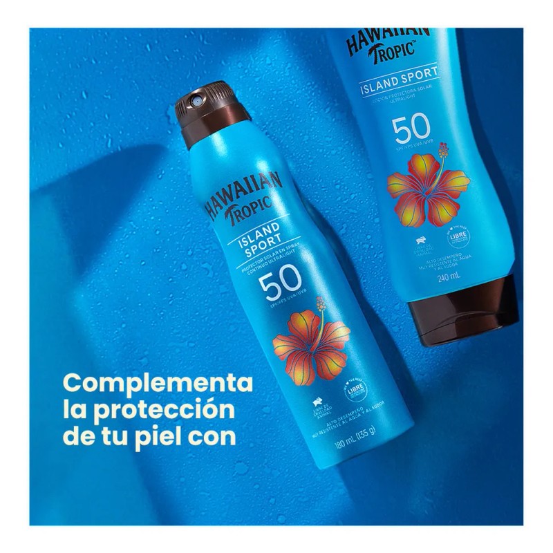 Protector Solar Hawaiian Tropic Island Sport 50+FPS 240 ml