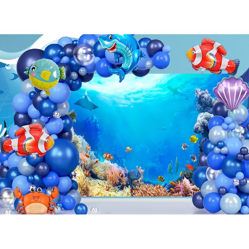 Alltten 7x5FT Under The Sea Backdrop Underwater Background Ocean Backdrops