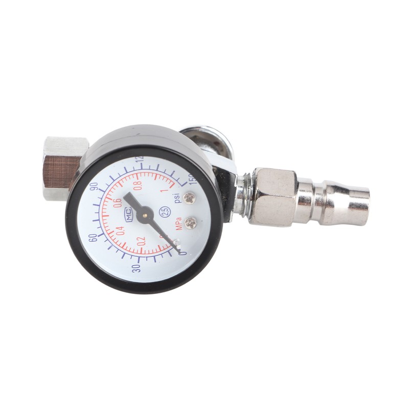 Mini Adjustable Spray Gun Air Regulator With Pressure Gauge Diaphragm