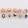 50pcs 3D Gold Nail Charms for Acrylic Nails Mix Styles