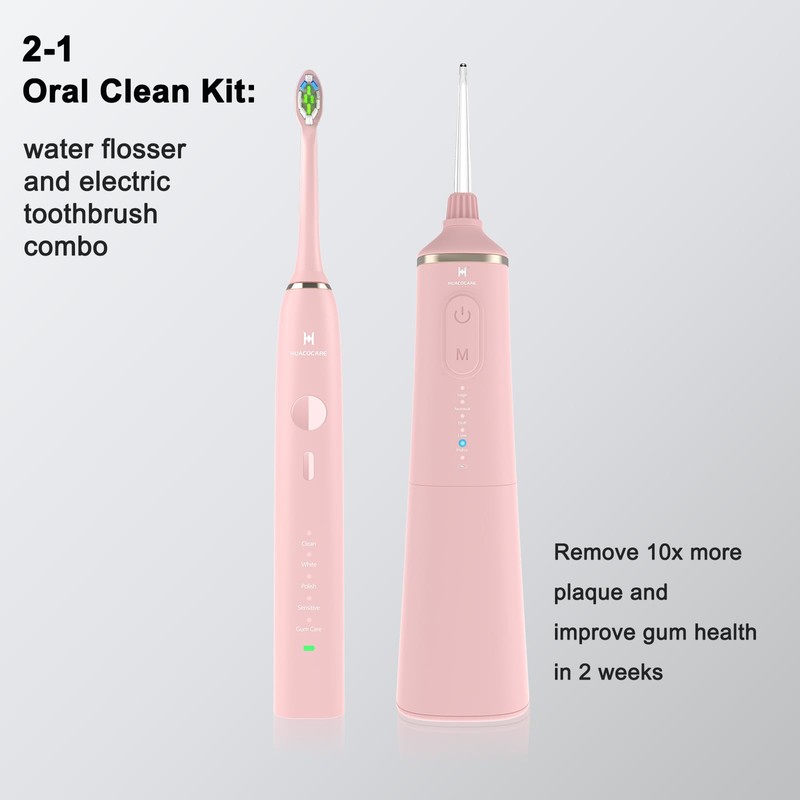 Water Dental flosser & Electric Toothbrush Combo- Brushing & Flossing-