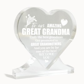Great Grandma Gifts, Heart-Shaped Acrylic Sign, To an Amazing Great Grandma Gift, Acrylic Heart Decor Sign, Acrylic Heart Gift, Gift for Great Grandma to Be, Christmas Gifts, New Great Grandma gifts